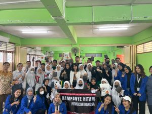 Keterangan: Kegiatan sosialisasi literasi media mengenai hoax dan fake news oleh Prodi Komunikasi Universitas Pertamina