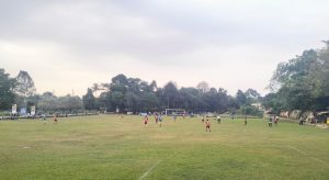 Keterangan Foto : Suasana saat pertandingan Final antara Mekarjaya FC Vs Persikas Sukmajaya