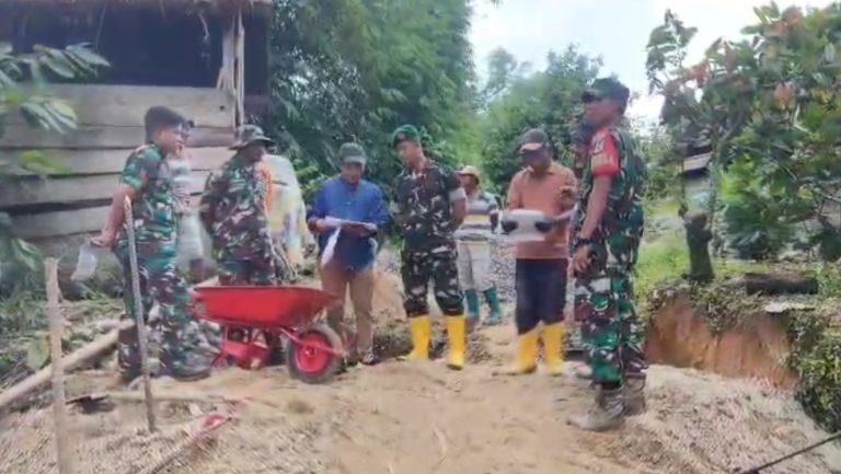 Pembangunan Jembatan Garuda Kodim 1428/Mamasa Wujud Hadirnya Negara di Tengah Rakyat