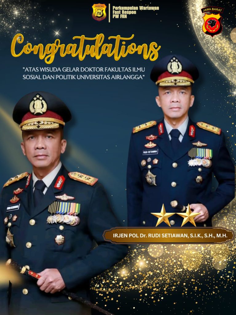 Ketua Umum PW-FRN Agus Flores Beri Apresiasi atas Gelar Doktor Kapolda Jabar Irjen Pol. Dr. Rudi Setiawan