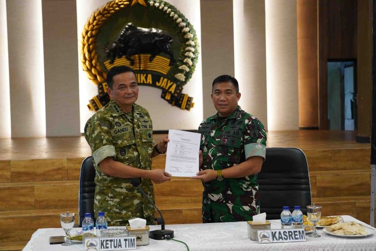 Korem 083/Bdj Sambut Audit Itdam V/Brw, Dorong Tata Kelola Transparan dan Akuntabel