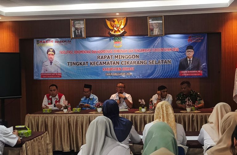 Sinergi Lintas Sektor Diperkuat, Rapat Minggon Cikarang Selatan Tekankan Transparansi Program dan Stabilitas Wilayah
