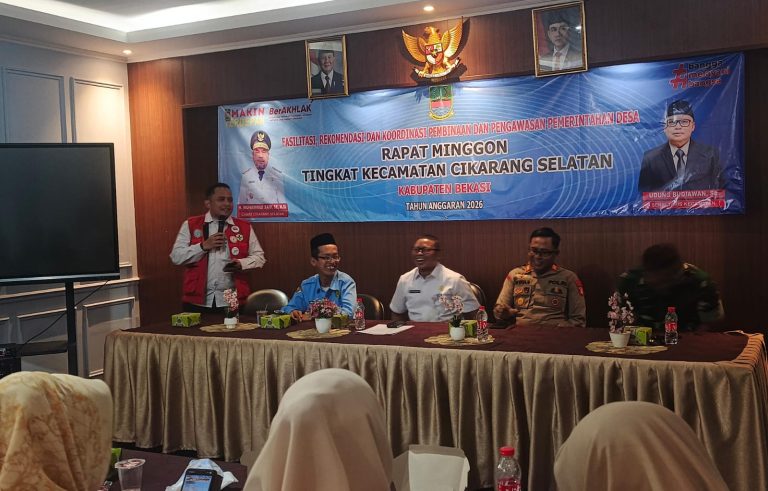 Kewaspadaan Sosial dan Kesehatan Masyarakat Menguat dalam Rapat Minggon Kecamatan Cikarang Selatan