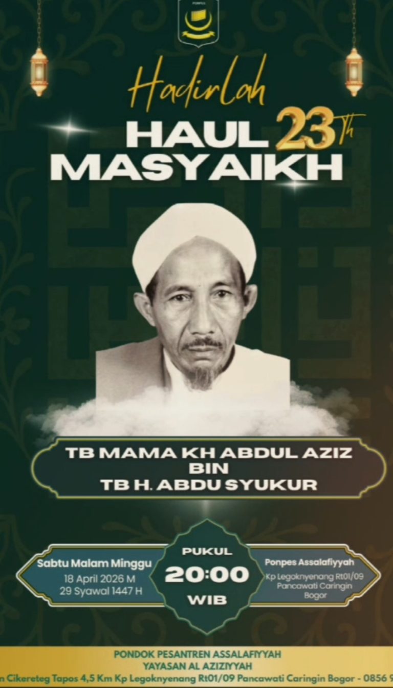 Peringatan Haul Masyayikh Ke-23 Mama KH. Tb. Abdul Aziz Warnai Semarak Kawasan Santri Caringin Bogor
