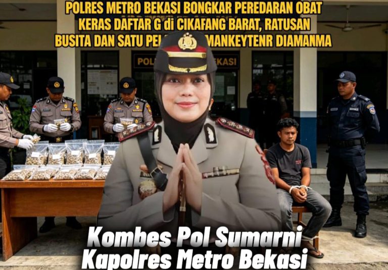 Polres Metro Bekasi Bongkar Peredaran Obat Keras Daftar G di Cikarang Barat, Ratusan Butir Disita dan Satu Pelaku Diamankan