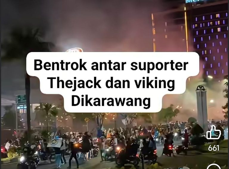 “Karawang Membara! Rivalitas Persib vs Persija Berujung Chaos, Kota Berubah Bak Medan Tempur”
