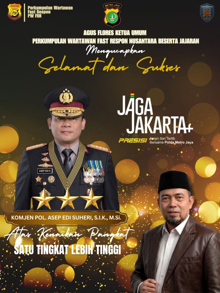 Ketum PW Fast Respon Nusantara Jawa Barat Apresiasi Kenaikan Pangkat Komjen Pol. Asep Edi Suheri: Pemimpin Humanis dan Mitra Strategis Media