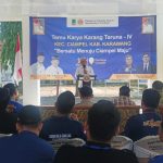 Ketua Ikatan Kepala Desa Kecamatan Ciampel Ajak Pemuda Bersatu Bangun Potensi Daerah di Temu Karya Karang Taruna