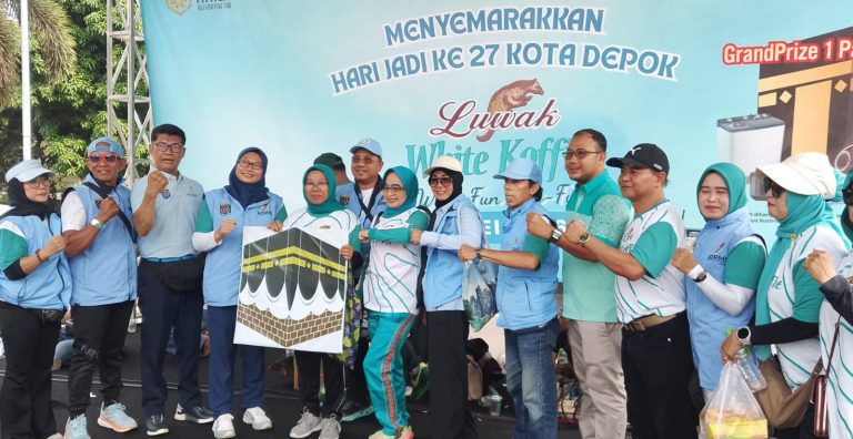KOLABORASI KORMI & Luwak White Koffie:Fun Walk,Fun Bike dan Senam Masal HUT ke-27 Kota Depok Sukses, Hadiah Umrah Berikan Kejutan