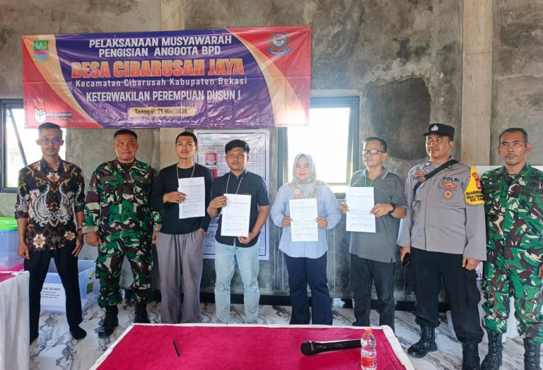 Pemungutan Suara Keterwakilan Perempuan BPD Desa Cibarusah Jaya Berjalan Lancar dan Demokratis