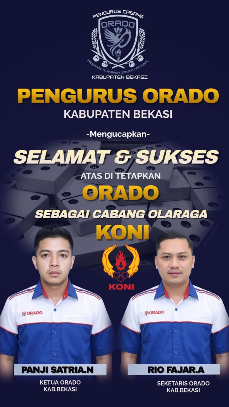 Domino Resmi Diakui KONI Pusat, ORADO Kabupaten Bekasi Dorong Lahirnya Atlet Muda Berprestasi