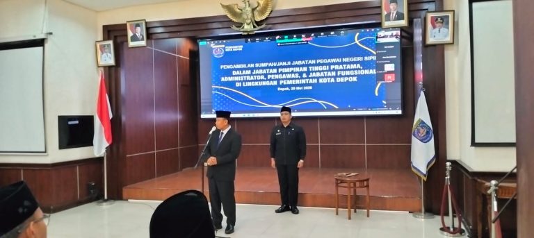 Usai Lantik 87 ASN, Wali Kota Depok Tekankan Penanganan Jalan Rusak, Kemacetan dan Pendidikan