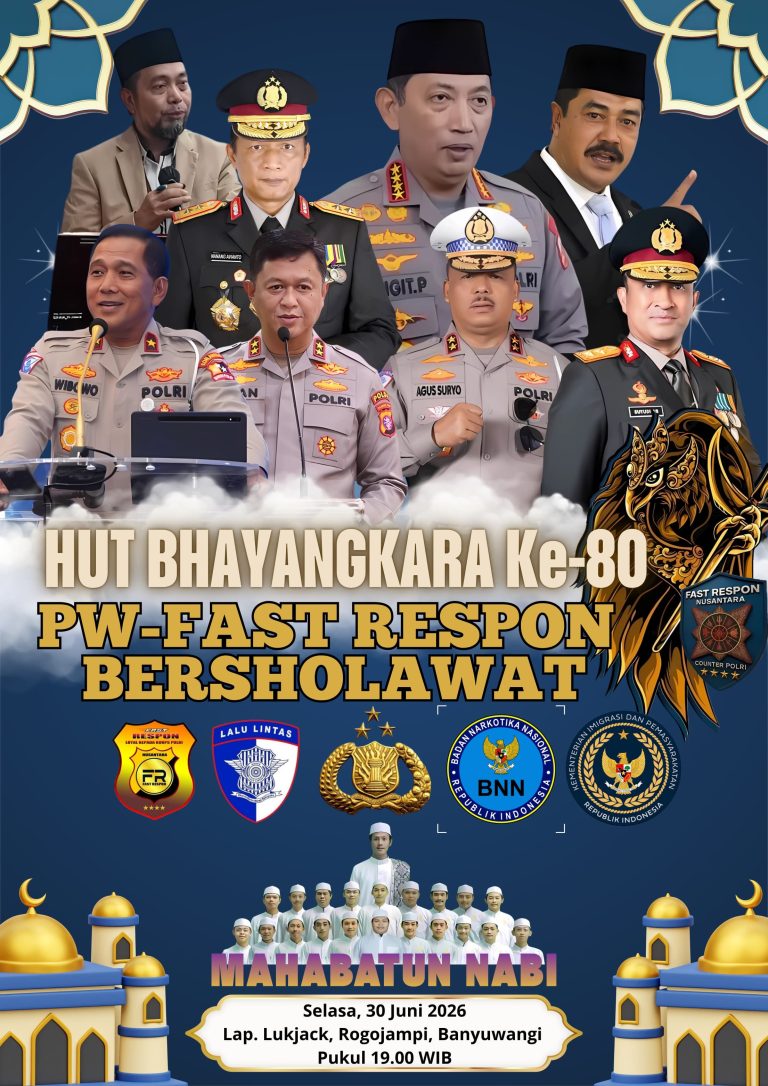 Sambut HUT Bhayangkara ke-80, PW-FRN Gelar Doa dan Sholawat Akbar Bersama Puluhan Ribu Jemaah di Banyuwangi, Dari 2023 Pencetusnya Eks Kabareskrim Polri