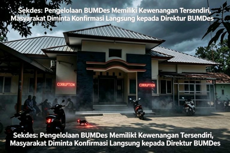 Sekdes : Pengelolaan BUMDes Memiliki Kewenangan Tersendiri, Masyarakat Diminta Konfirmasi Langsung kepada Direktur BUMDes