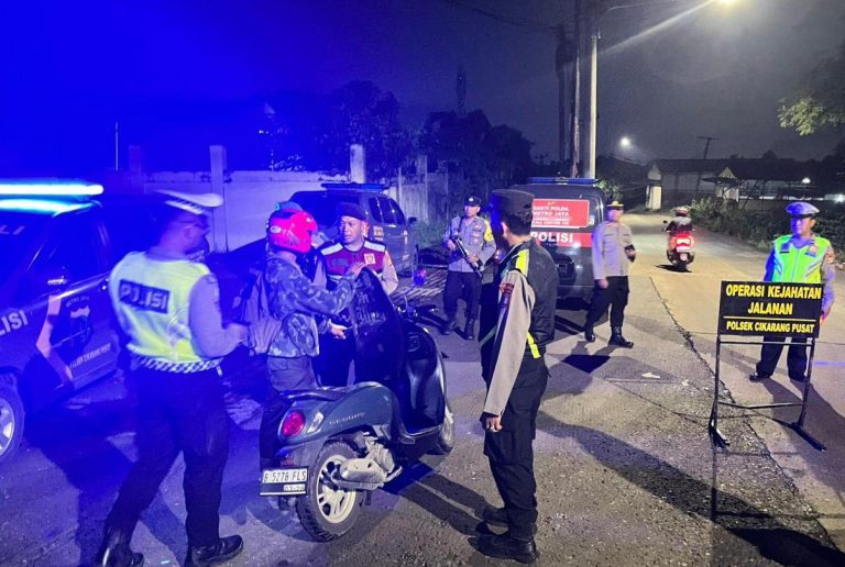 Polsek Cikarang Pusat Intensifkan Operasi Kejahatan Jalanan, Wujudkan Rasa Aman dan Nyaman bagi Masyarakat