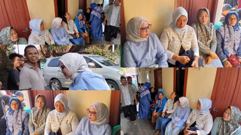 Wujud Kepedulian dan Empati, Kepala Desa Sukaluyu Hj. Lina Herlina Takziah ke Rumah Duka Keluarga Anggota LPM
