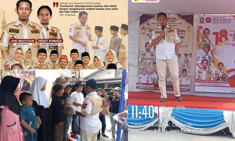 Rangkaian HUT SATRIA ke-18, PC SATRIA Kabupaten Bekasi Santuni Dhuafa dan Anak Yatim