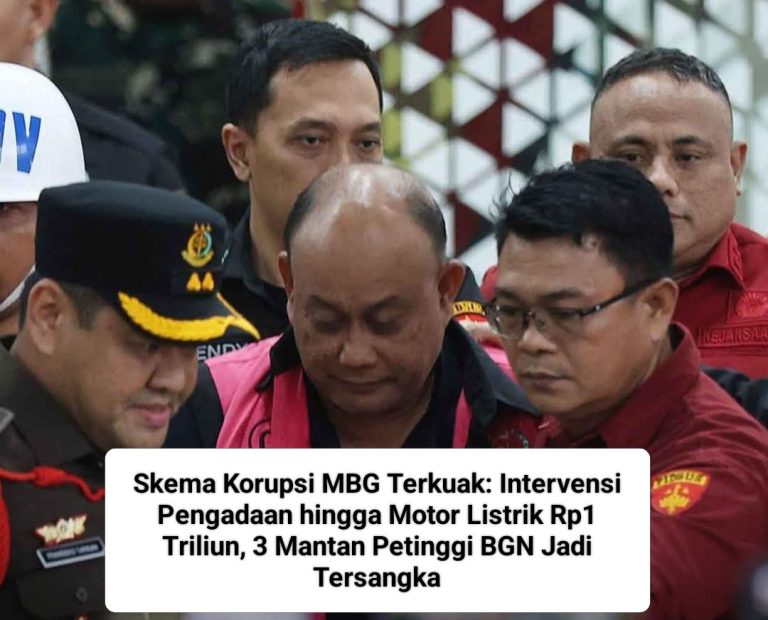 Skema Korupsi MBG Terkuak: Intervensi Pengadaan hingga Motor Listrik Rp1 Triliun, 3 Mantan Petinggi BGN Jadi Tersangka
