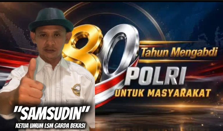 Ketua Umum GARDA Bekasi Sampaikan Ucapan Selamat Hari Bhayangkara ke-80, Apresiasi Kinerja Jajaran Polres Metro Bekasi