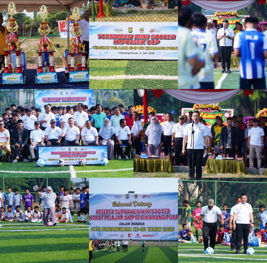 Kapolsek Cup Mini Soccer Resmi Bergulir, Hari Bhayangkara ke-80 Menjadi Momentum Pembentukan Karakter dan Prestasi Generasi Muda