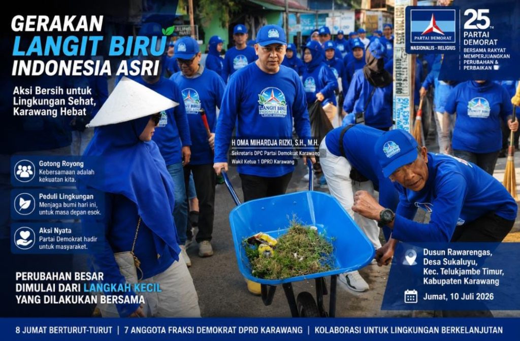 H. Oma Mihardja Rizki Wujudkan Instruksi DPP Partai Demokrat Melalui Gerakan Langit Biru Indonesia Asri