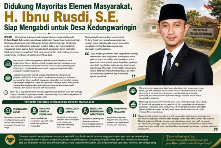 Menggugah Partisipasi dan Harapan Baru: H. Ibnu Rusdi, S.E. dan Gelombang Dukungan untuk Kedungwaringin yang Lebih Berdaya