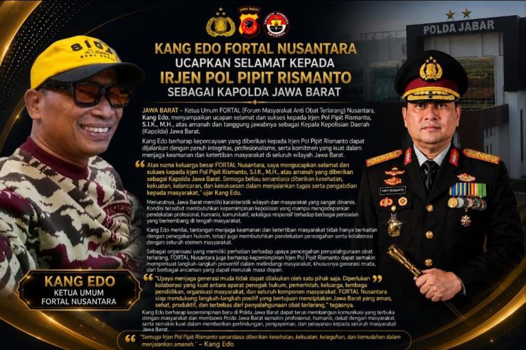 “Kang Edo” FORTAL Nusantara Ucapkan Selamat kepada Irjen Pol Pipit Rismanto sebagai Kapolda Jawa Barat