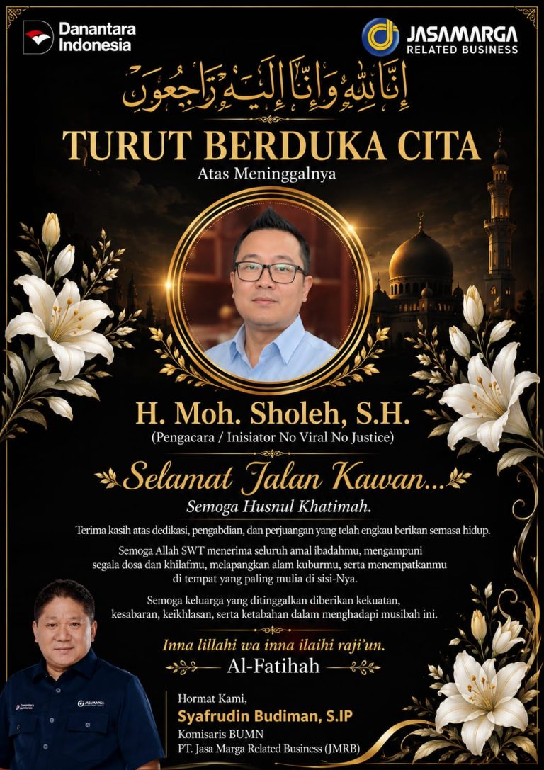 Syafrudin Budiman Sampaikan Duka Mendalam atas Wafatnya H. Moh. Sholeh, Pengacara Inisiator “No Viral No Justice”