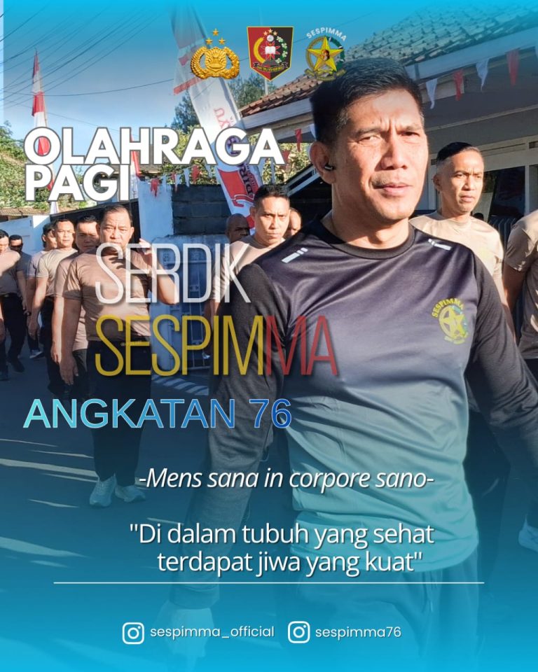 Olahraga Bersama Sespimma Angkatan 76, Bangun Kebugaran dan Soliditas Peserta Didik