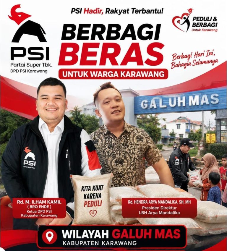 Dari Galuh Mas, PSI Karawang Teguhkan Kepedulian: Berbagi Beras, Menguatkan Kebersamaan