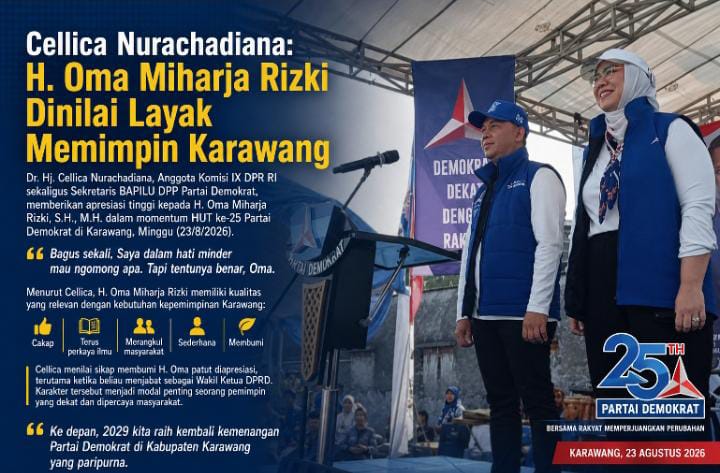 Cellica Nurachadiana: H. Oma Miharja Rizki Dinilai Layak Memimpin Karawang