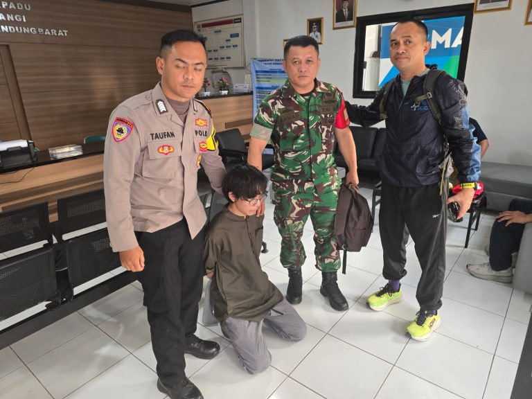 Serdik Sespimma Sigap Amankan Terduga Pelaku Penganiayaan Sopir Grab di Lembang
