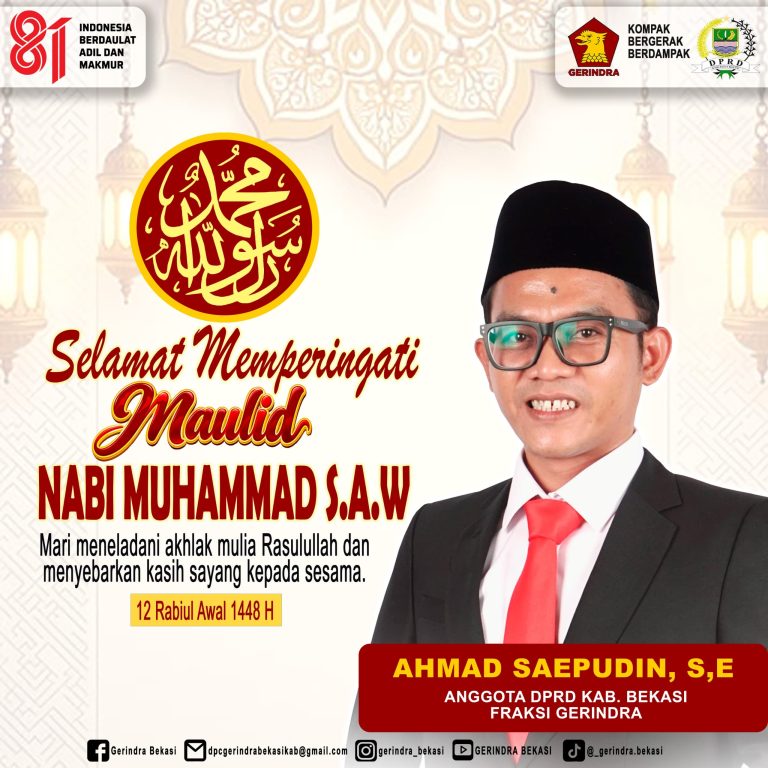 H. Ahmad Saepudin Sampaikan Ucapan Maulid Nabi Muhammad SAW: Momentum Meneladani Akhlak Rasulullah dalam Kehidupan