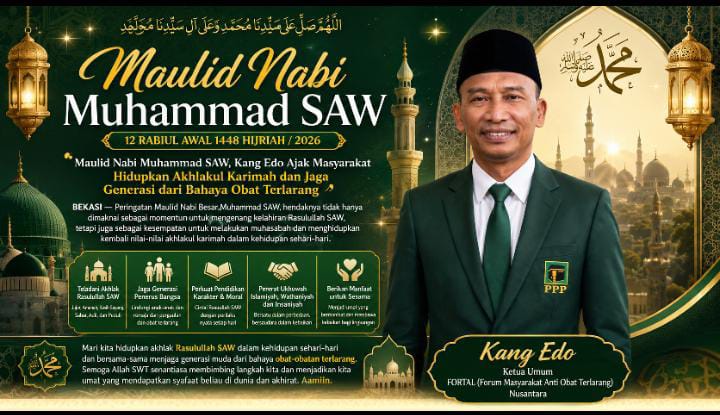 Maulid Nabi Muhammad SAW, Kang Edo Ajak Masyarakat Hidupkan Akhlakul Karimah dan Jaga Generasi dari Bahaya Obat Terlarang