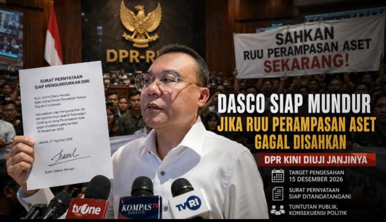 Dasco Teguhkan Komitmen, RUU Perampasan Aset Ditargetkan Tuntas 15 Desember