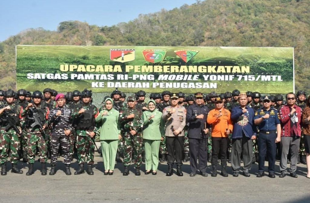 Sinergitas Tanpa Batas: Kapolda Gorontalo Hadiri Pelepasan 500 Personel Satgas Pamtas RI-PNG Mobile Yonif 715/MTL