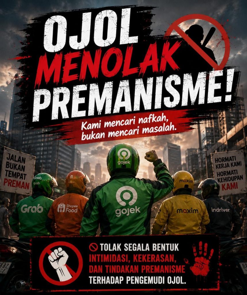 Aktivis Ojol Indonesia Serukan Penolakan Kekerasan, Desak Penegakan Hukum Transparan atas Insiden 27 Agustus